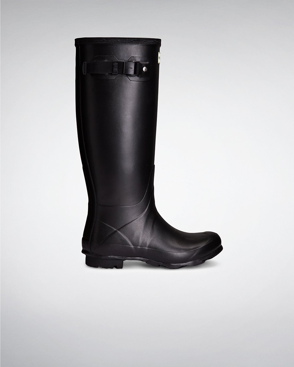 Womens Tall Rain Boots - Hunter Norris Field Neoprene Lined (81KXBHVWT) - Black